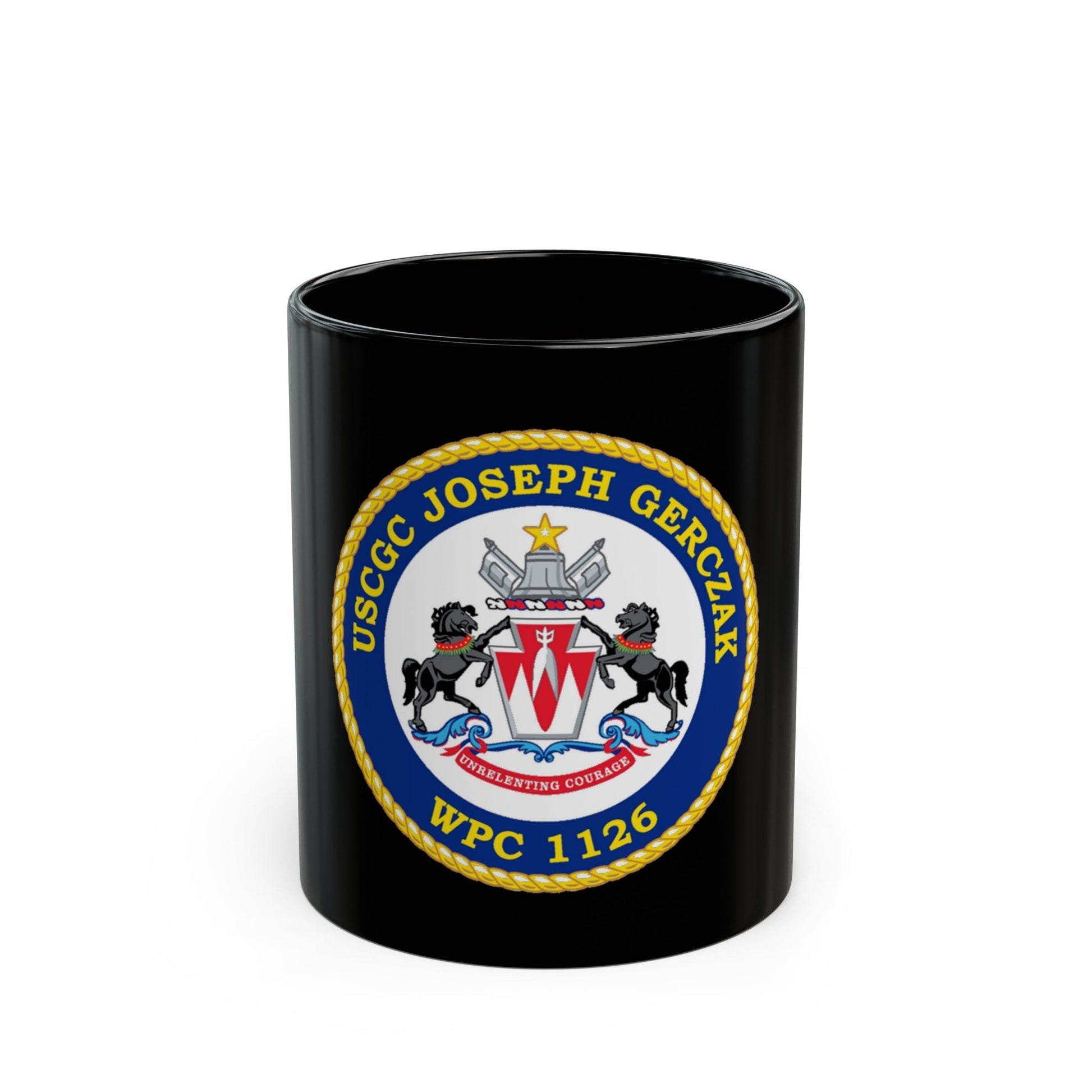 USCGC JOSEPH GERCZAK WPC 1126 (U.S. Coast Guard) Black Coffee Mug-11oz-The Sticker Space