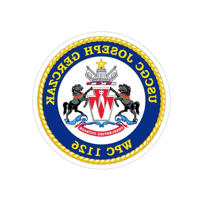 USCGC JOSEPH GERCZAK WPC 1126 (U.S. Coast Guard) REVERSE PRINT Transparent Die-Cut STICKER 5 Inch Die-Cut Transparent - The Sticker Space