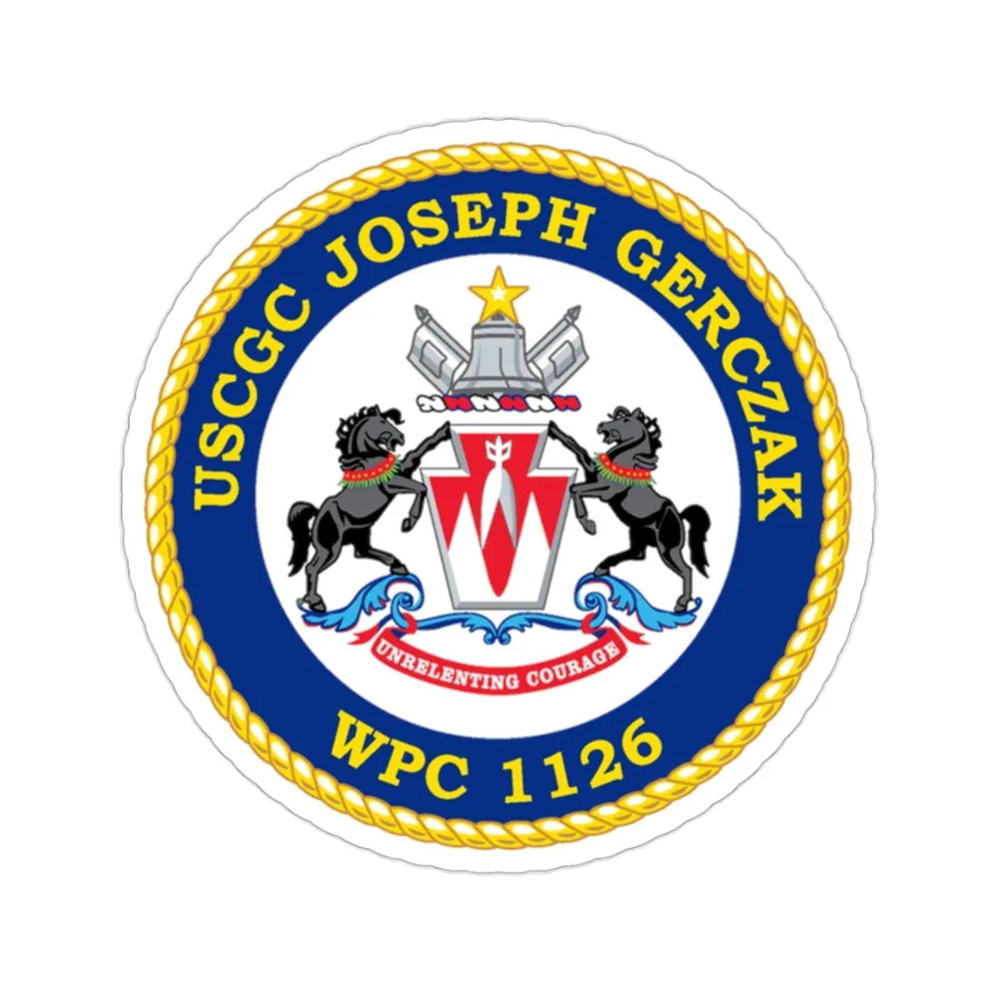 USCGC JOSEPH GERCZAK WPC 1126 (U.S. Coast Guard) STICKER Vinyl Die-Cut Decal 2 Inch - The Sticker Space