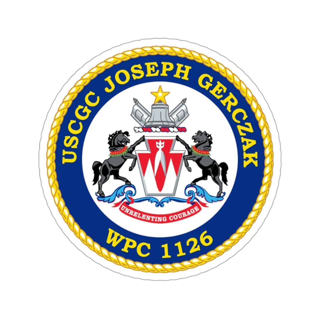 USCGC JOSEPH GERCZAK WPC 1126 (U.S. Coast Guard) STICKER Vinyl Die-Cut Decal 3 Inch - The Sticker Space