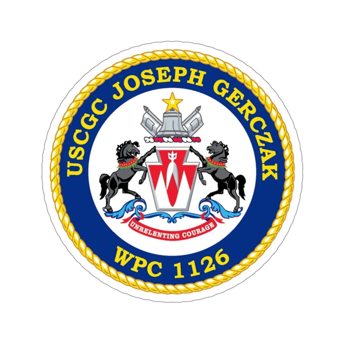USCGC JOSEPH GERCZAK WPC 1126 (U.S. Coast Guard) STICKER Vinyl Die-Cut Decal 4 Inch - The Sticker Space