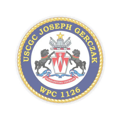 USCGC JOSEPH GERCZAK WPC 1126 (U.S. Coast Guard) STICKER Vinyl Kiss-Cut Decal 2 Inch Transparent - The Sticker Space