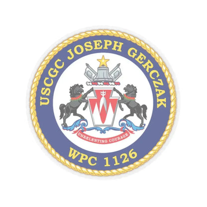 USCGC JOSEPH GERCZAK WPC 1126 (U.S. Coast Guard) STICKER Vinyl Kiss-Cut Decal 2 Inch Transparent - The Sticker Space