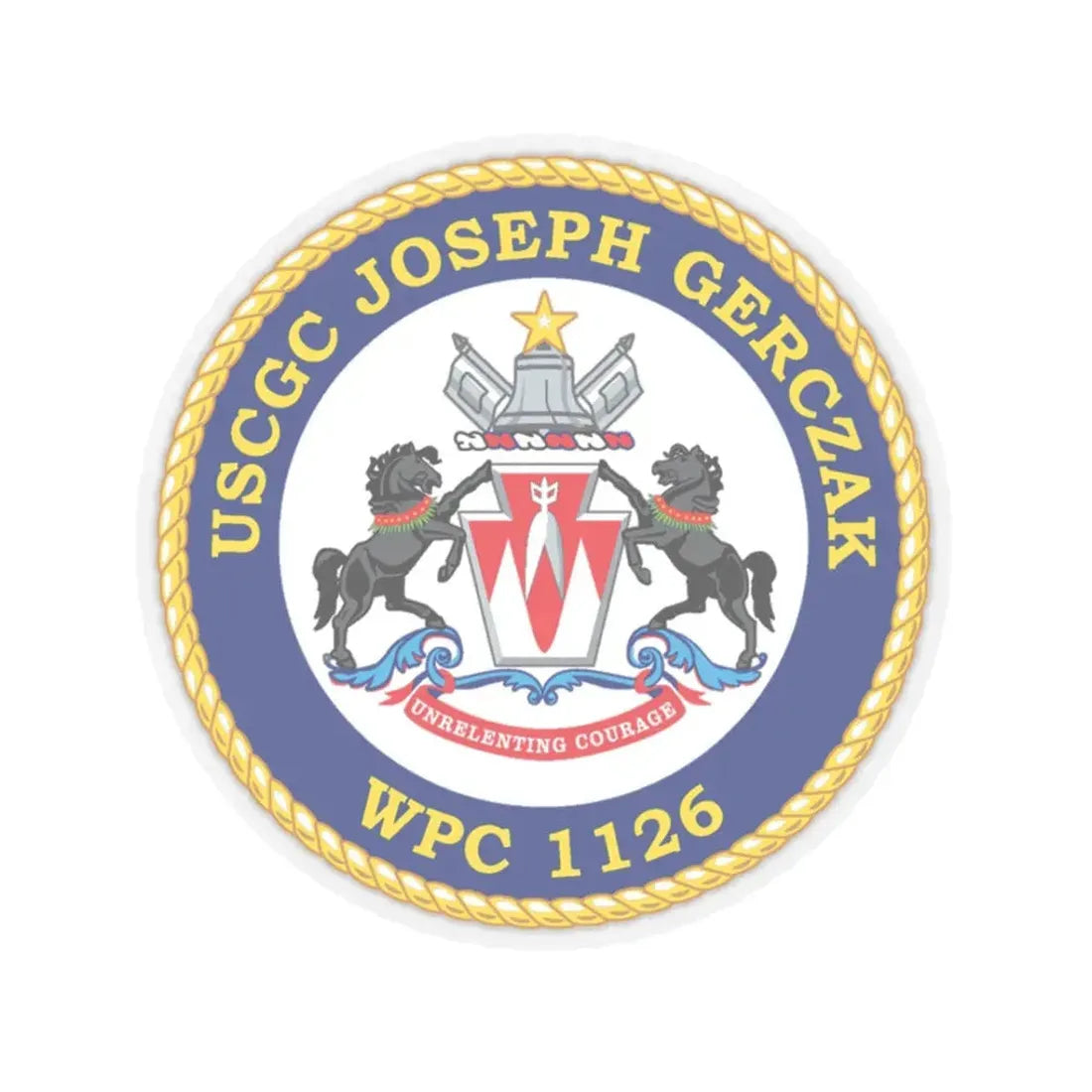USCGC JOSEPH GERCZAK WPC 1126 (U.S. Coast Guard) STICKER Vinyl Kiss-Cut Decal 3 Inch Transparent - The Sticker Space