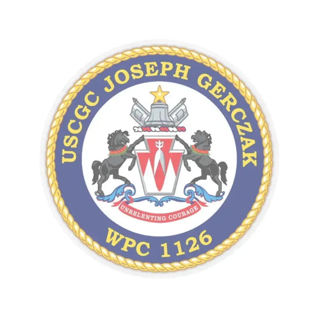 USCGC JOSEPH GERCZAK WPC 1126 (U.S. Coast Guard) STICKER Vinyl Kiss-Cut Decal 3 Inch Transparent - The Sticker Space