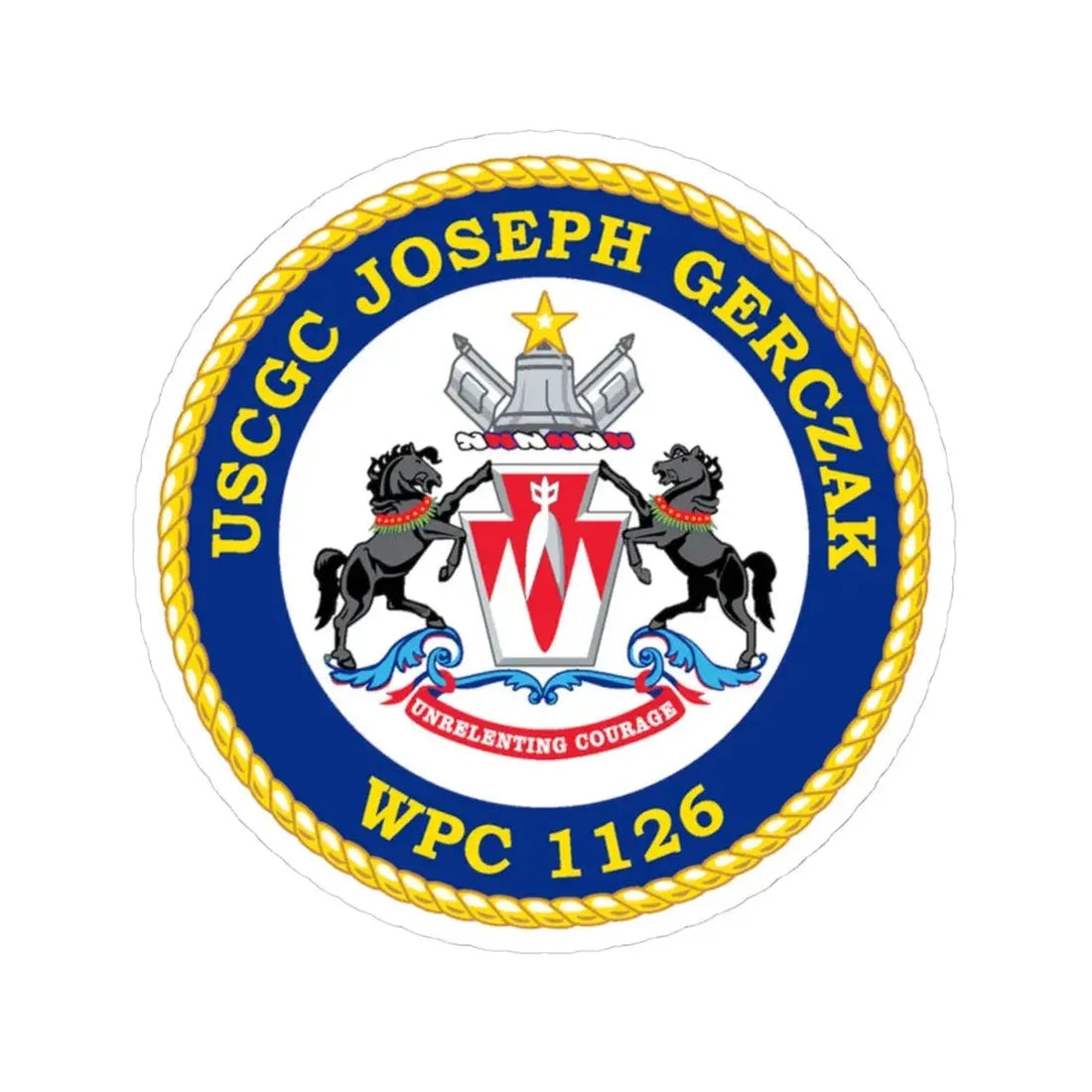 USCGC JOSEPH GERCZAK WPC 1126 (U.S. Coast Guard) STICKER Vinyl Kiss-Cut Decal 4 Inch White - The Sticker Space