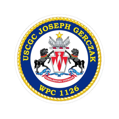 USCGC JOSEPH GERCZAK WPC 1126 (U.S. Coast Guard) STICKER Vinyl Kiss-Cut Decal 4 Inch White - The Sticker Space