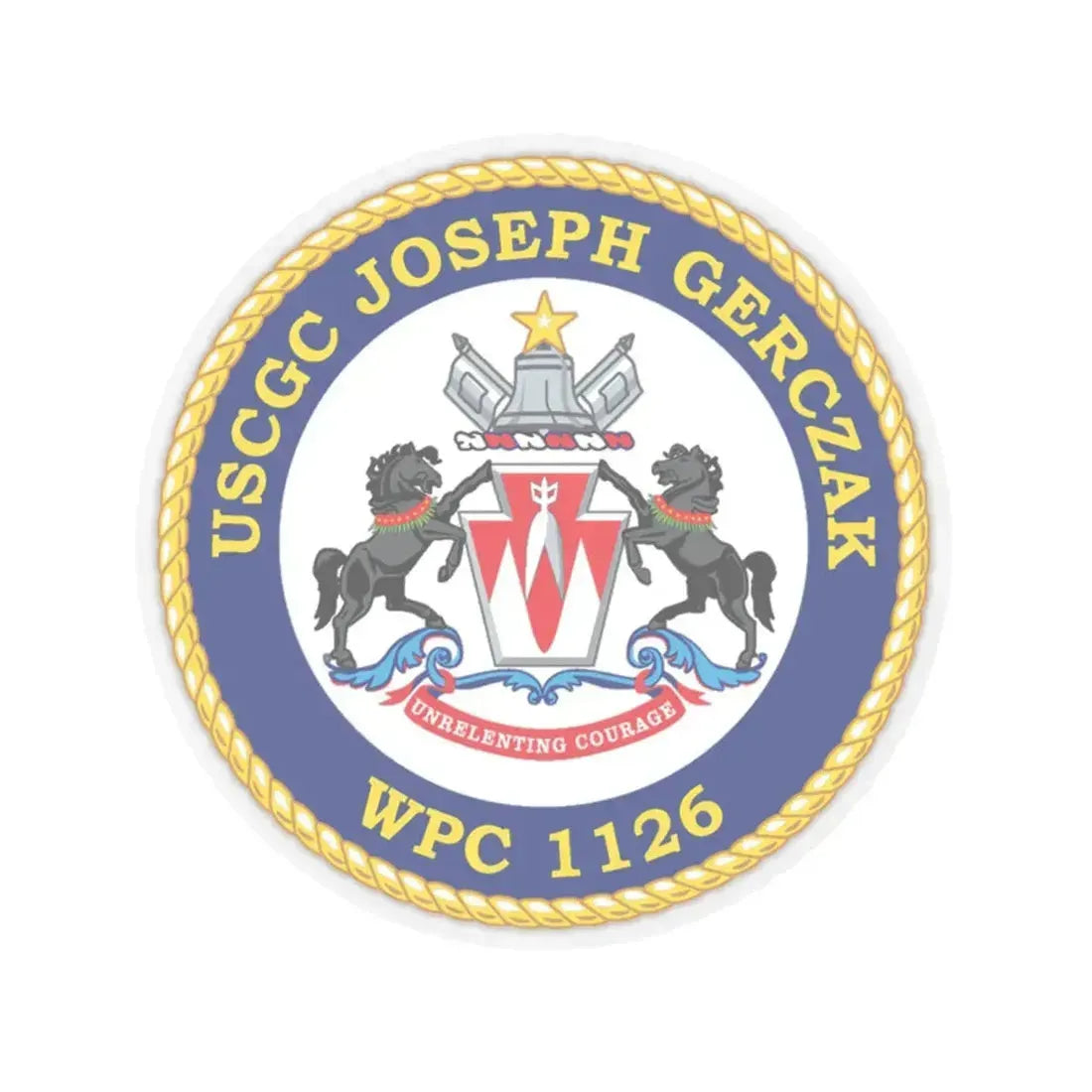 USCGC JOSEPH GERCZAK WPC 1126 (U.S. Coast Guard) STICKER Vinyl Kiss-Cut Decal 6 Inch Transparent - The Sticker Space