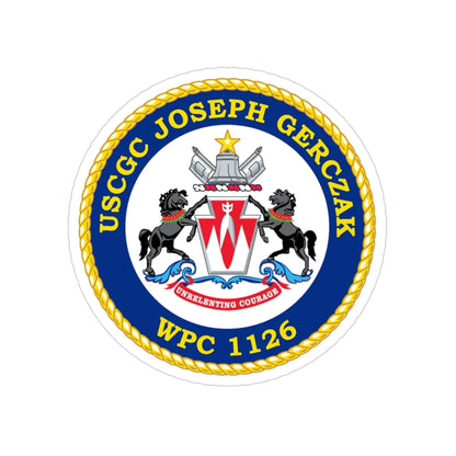 USCGC JOSEPH GERCZAK WPC 1126 (U.S. Coast Guard) Transparent STICKER Die-Cut Vinyl Decal 3 Inch - The Sticker Space