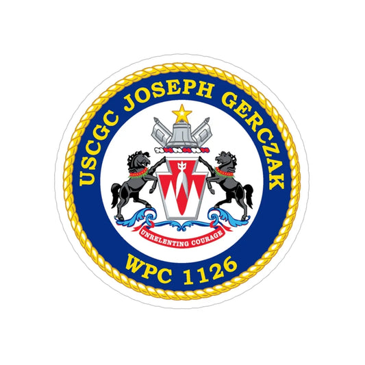 USCGC JOSEPH GERCZAK WPC 1126 (U.S. Coast Guard) Transparent STICKER Die-Cut Vinyl Decal 6 Inch - The Sticker Space