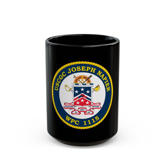 USCGC Joseph Napier WPC 115 (U.S. Coast Guard) Black Coffee Mug-15oz-The Sticker Space