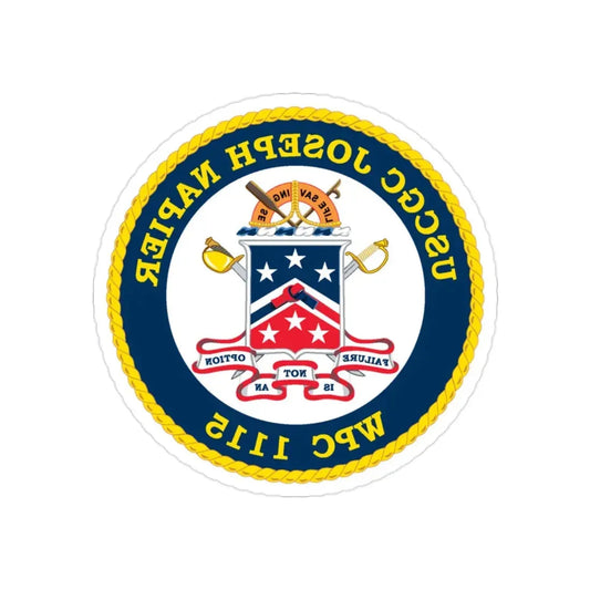 USCGC Joseph Napier WPC 115 (U.S. Coast Guard) REVERSE PRINT Transparent Die-Cut STICKER 2 Inch Die-Cut Transparent - The Sticker Space