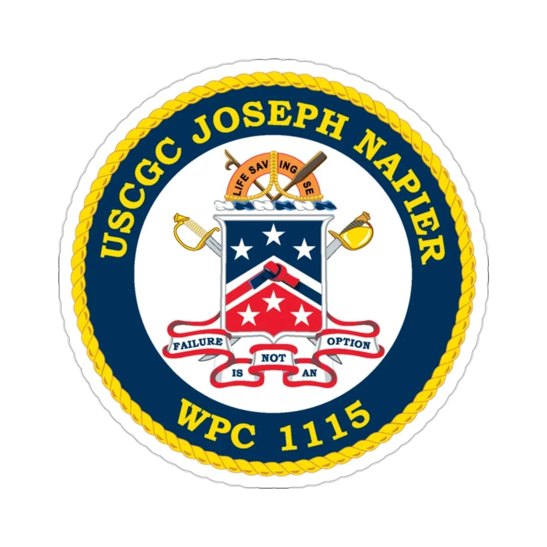 USCGC Joseph Napier WPC 115 (U.S. Coast Guard) STICKER Vinyl Die-Cut Decal 2 Inch - The Sticker Space