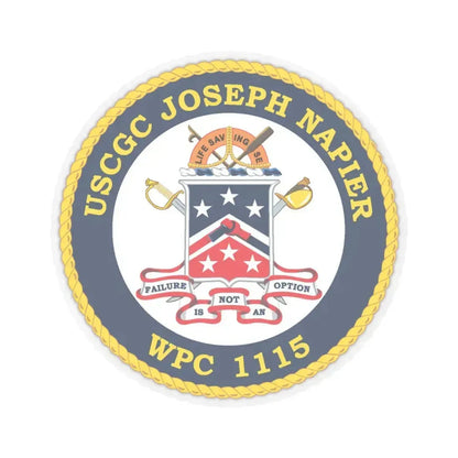 USCGC Joseph Napier WPC 115 (U.S. Coast Guard) STICKER Vinyl Kiss-Cut Decal 6 Inch Transparent - The Sticker Space