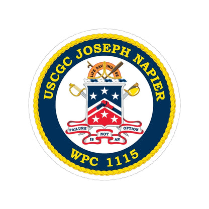 USCGC Joseph Napier WPC 115 (U.S. Coast Guard) Transparent STICKER Die-Cut Vinyl Decal 6 Inch - The Sticker Space