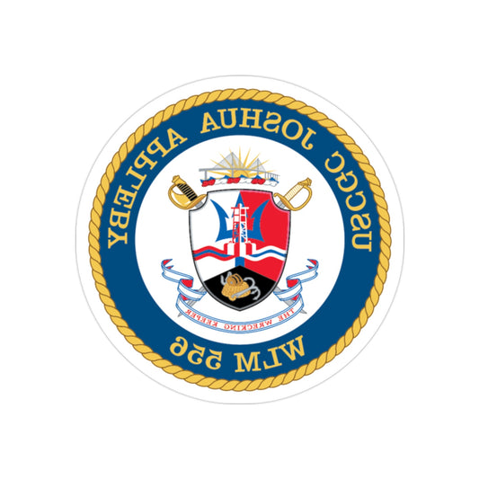 USCGC Joshua Appleby WLM 556 (U.S. Coast Guard) REVERSE PRINT Transparent STICKER-2" × 2"-The Sticker Space