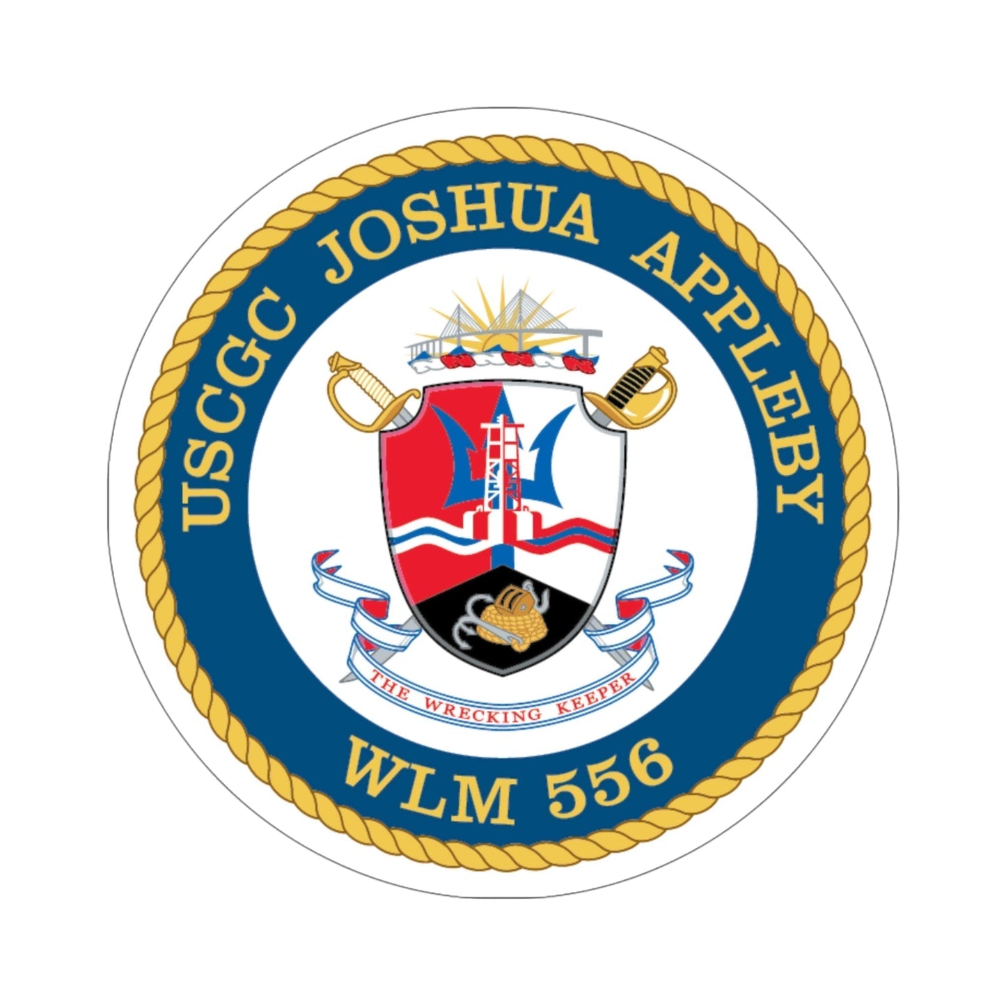 USCGC Joshua Appleby WLM 556 (U.S. Coast Guard) STICKER Vinyl Die-Cut Decal-5 Inch-The Sticker Space