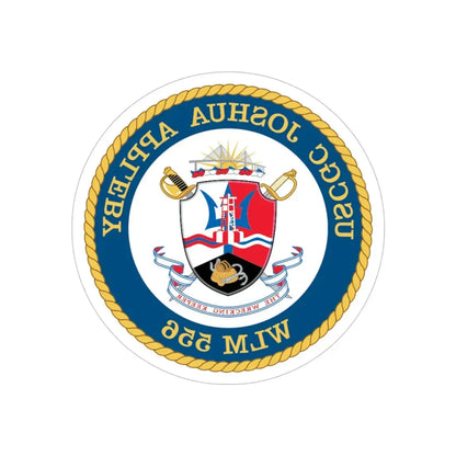 USCGC Joshua Appleby WLM 556 (U.S. Coast Guard) REVERSE PRINT Transparent Die-Cut STICKER 5 Inch Die-Cut Transparent - The Sticker Space