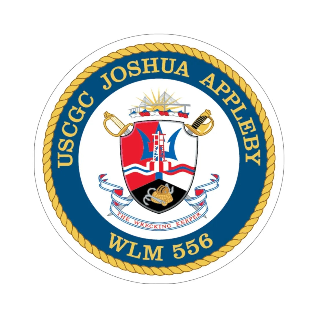 USCGC Joshua Appleby WLM 556 (U.S. Coast Guard) STICKER Vinyl Die-Cut Decal 4 Inch - The Sticker Space