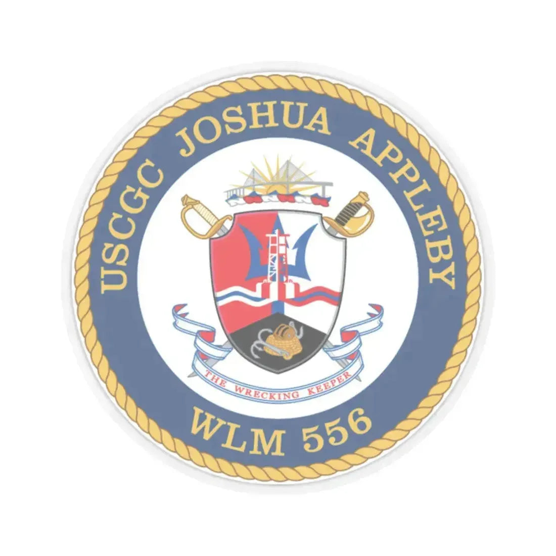 USCGC Joshua Appleby WLM 556 (U.S. Coast Guard) STICKER Vinyl Kiss-Cut Decal 2 Inch Transparent - The Sticker Space