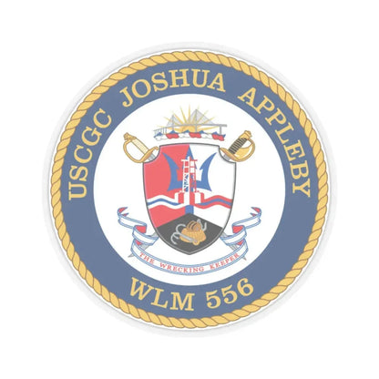 USCGC Joshua Appleby WLM 556 (U.S. Coast Guard) STICKER Vinyl Kiss-Cut Decal 3 Inch Transparent - The Sticker Space