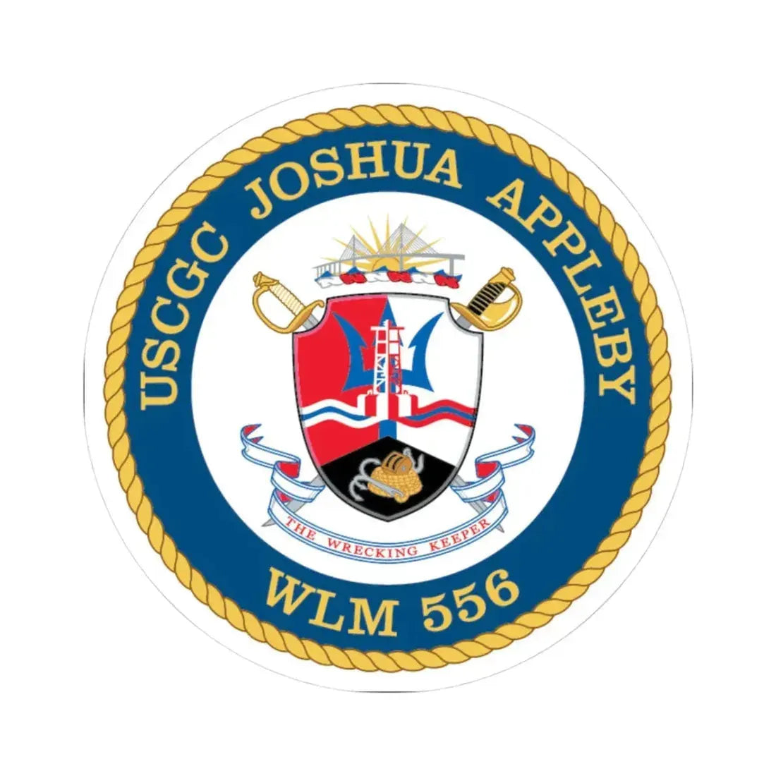 USCGC Joshua Appleby WLM 556 (U.S. Coast Guard) STICKER Vinyl Kiss-Cut Decal 3 Inch White - The Sticker Space