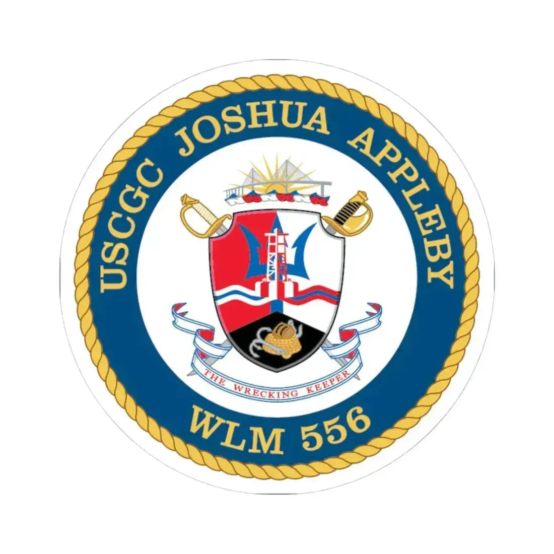 USCGC Joshua Appleby WLM 556 (U.S. Coast Guard) STICKER Vinyl Kiss-Cut Decal 4 Inch White - The Sticker Space