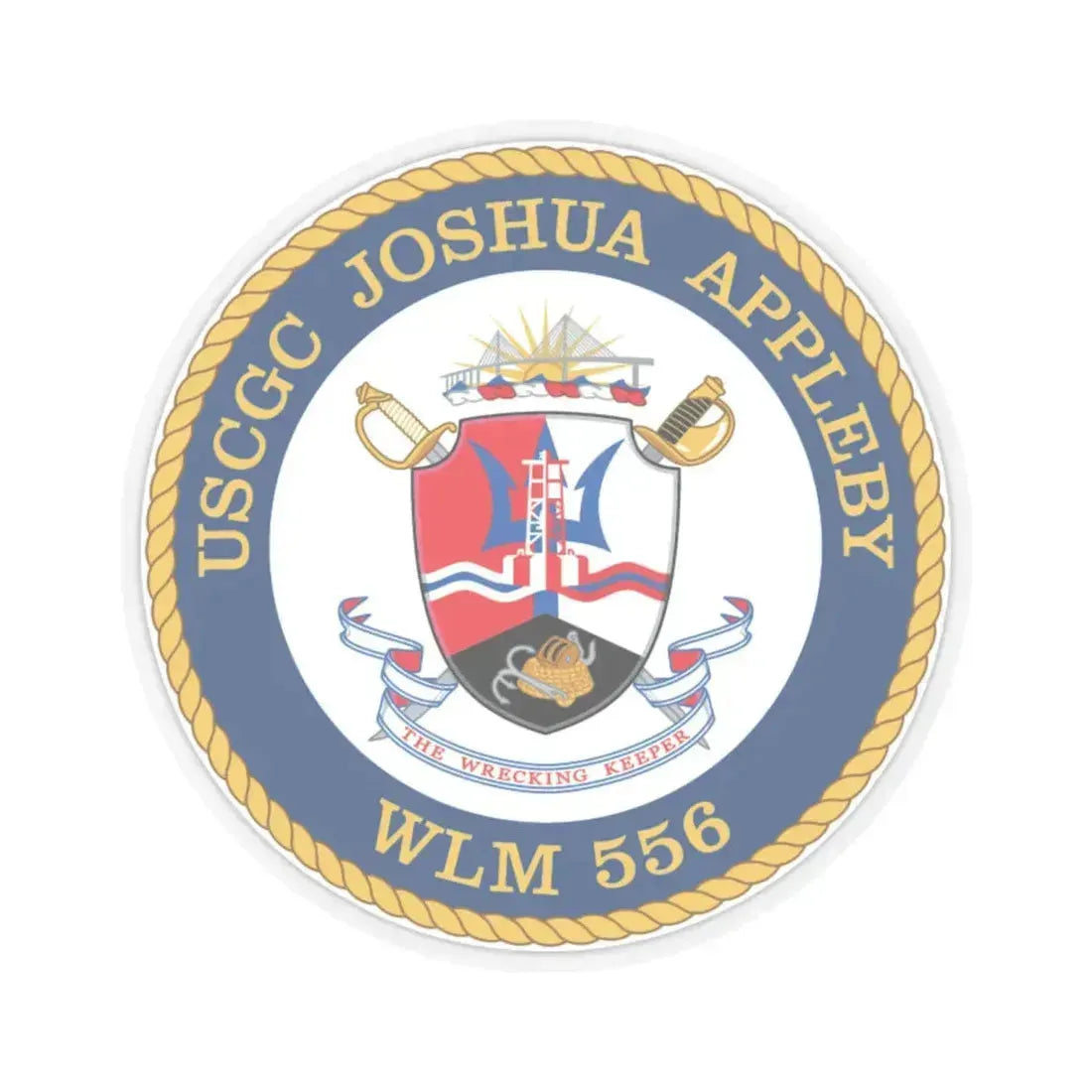 USCGC Joshua Appleby WLM 556 (U.S. Coast Guard) STICKER Vinyl Kiss-Cut Decal 6 Inch Transparent - The Sticker Space