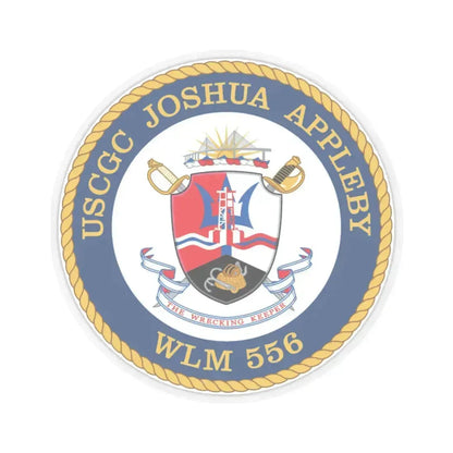 USCGC Joshua Appleby WLM 556 (U.S. Coast Guard) STICKER Vinyl Kiss-Cut Decal 6 Inch Transparent - The Sticker Space