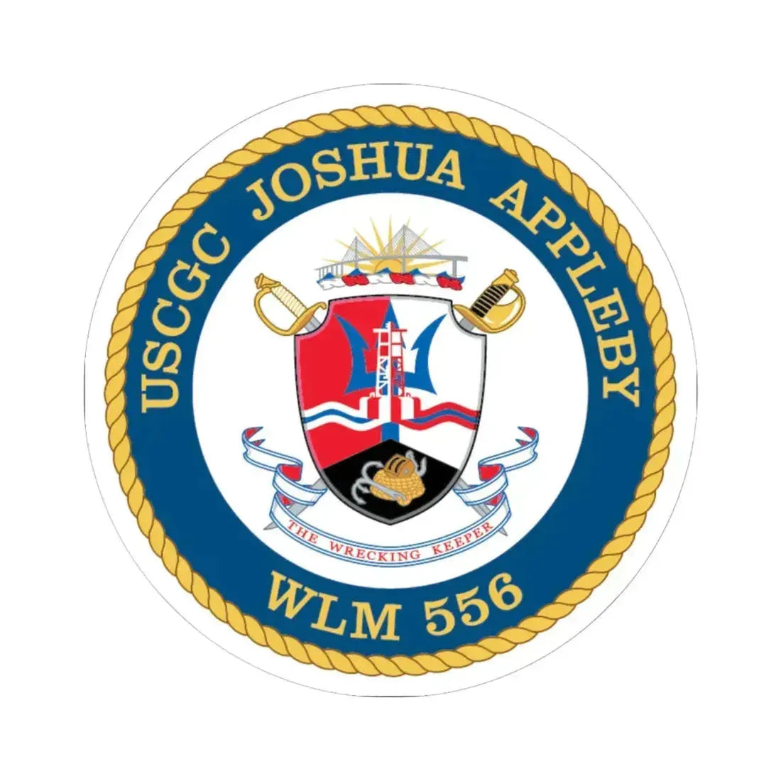 USCGC Joshua Appleby WLM 556 (U.S. Coast Guard) STICKER Vinyl Kiss-Cut Decal 6 Inch White - The Sticker Space