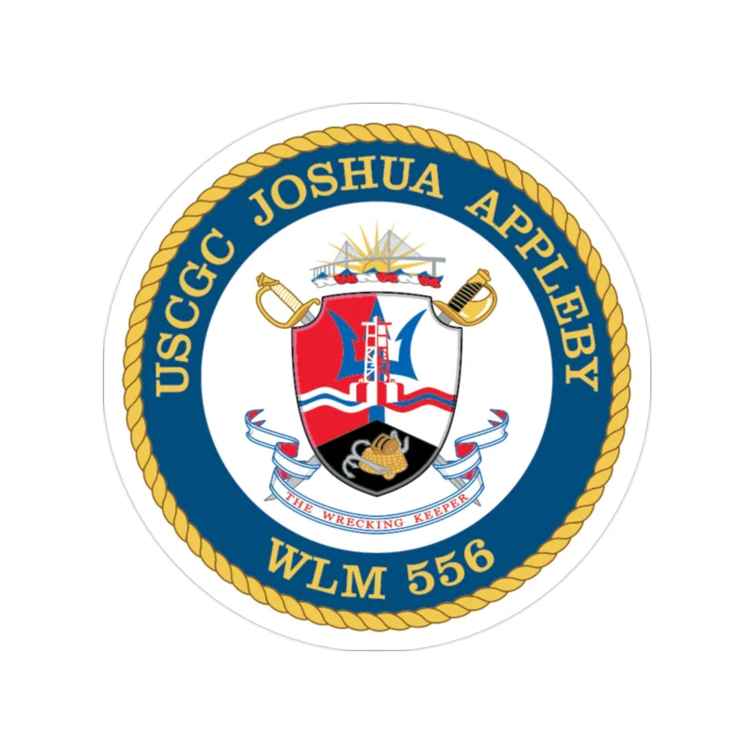 USCGC Joshua Appleby WLM 556 (U.S. Coast Guard) Transparent STICKER Die-Cut Vinyl Decal 2 Inch - The Sticker Space