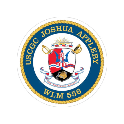USCGC Joshua Appleby WLM 556 (U.S. Coast Guard) Transparent STICKER Die-Cut Vinyl Decal 4 Inch - The Sticker Space