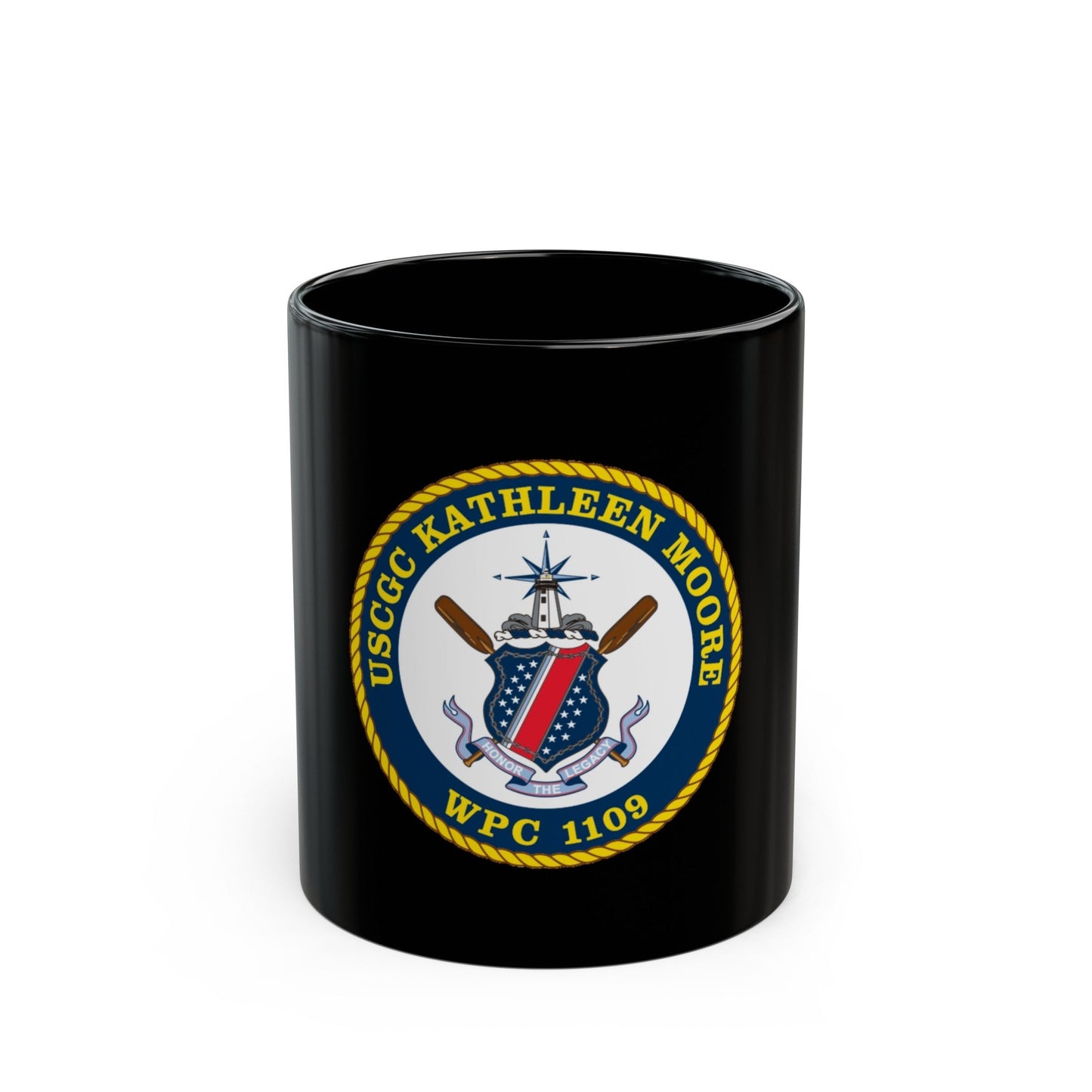 USCGC Kathleen Moore (U.S. Coast Guard) Black Coffee Mug-11oz-The Sticker Space