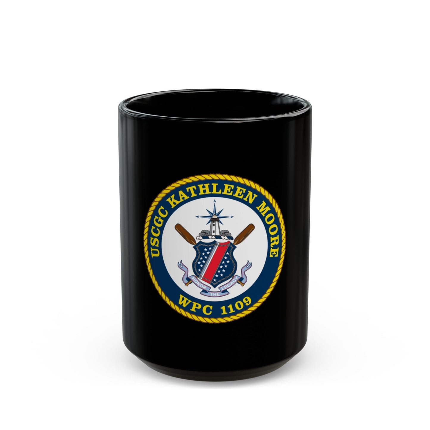 USCGC Kathleen Moore (U.S. Coast Guard) Black Coffee Mug-15oz-The Sticker Space