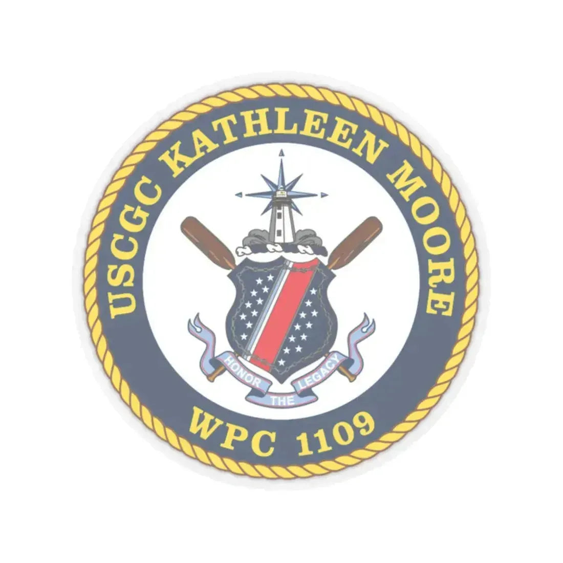 USCGC Kathleen Moore (U.S. Coast Guard) STICKER Vinyl Kiss-Cut Decal 2 Inch Transparent - The Sticker Space