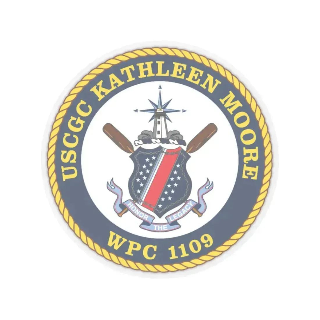 USCGC Kathleen Moore (U.S. Coast Guard) STICKER Vinyl Kiss-Cut Decal 3 Inch Transparent - The Sticker Space