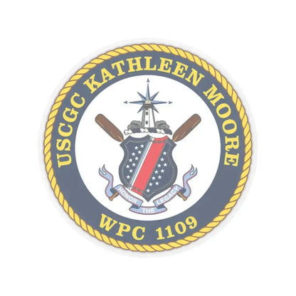 USCGC Kathleen Moore (U.S. Coast Guard) STICKER Vinyl Kiss-Cut Decal 3 Inch Transparent - The Sticker Space