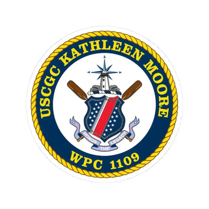 USCGC Kathleen Moore (U.S. Coast Guard) STICKER Vinyl Kiss-Cut Decal 3 Inch White - The Sticker Space