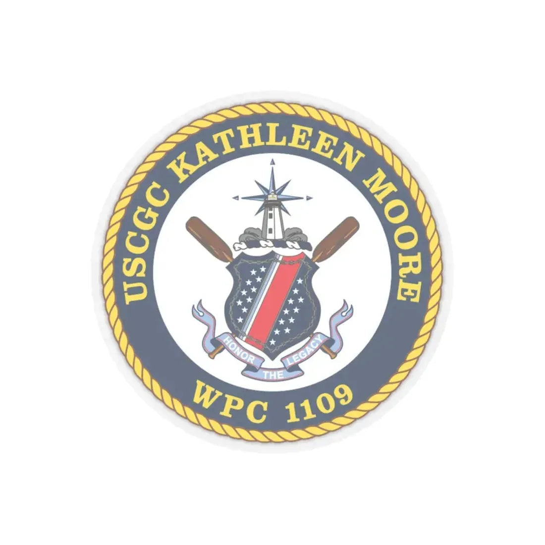 USCGC Kathleen Moore (U.S. Coast Guard) STICKER Vinyl Kiss-Cut Decal 4 Inch Transparent - The Sticker Space