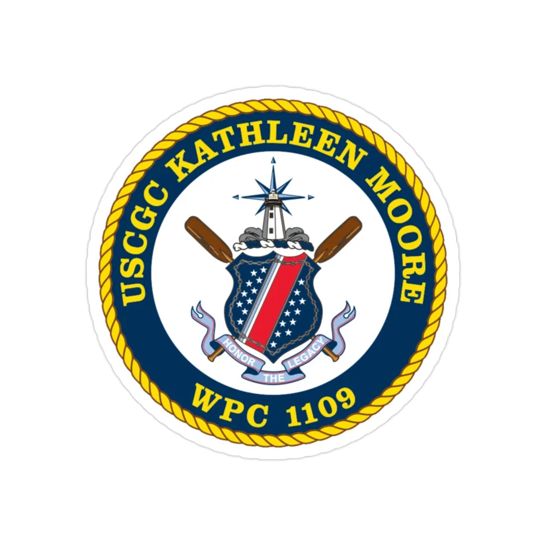 USCGC Kathleen Moore (U.S. Coast Guard) Transparent STICKER Die-Cut Vinyl Decal 2 Inch - The Sticker Space