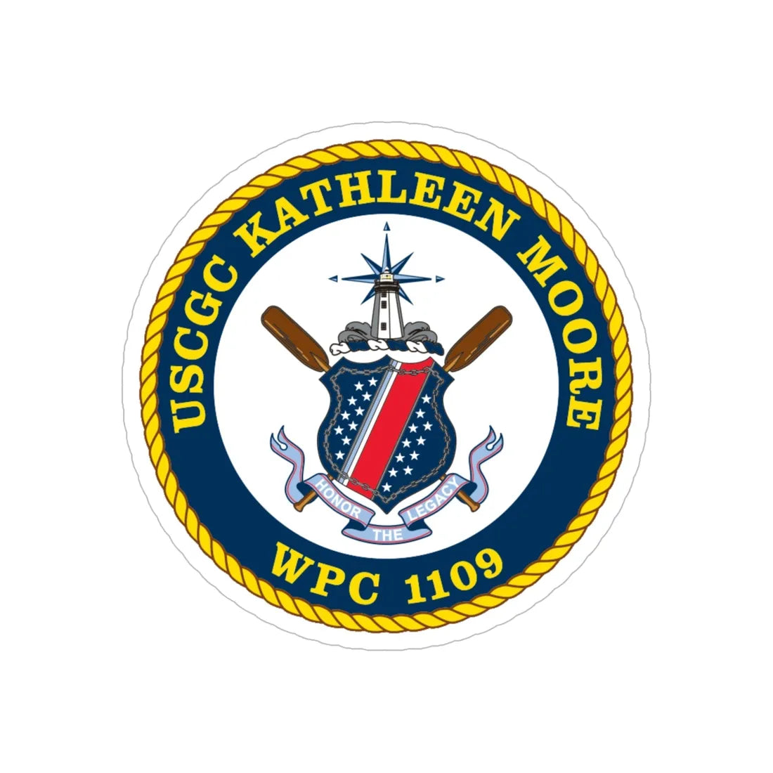 USCGC Kathleen Moore (U.S. Coast Guard) Transparent STICKER Die-Cut Vinyl Decal 6 Inch - The Sticker Space