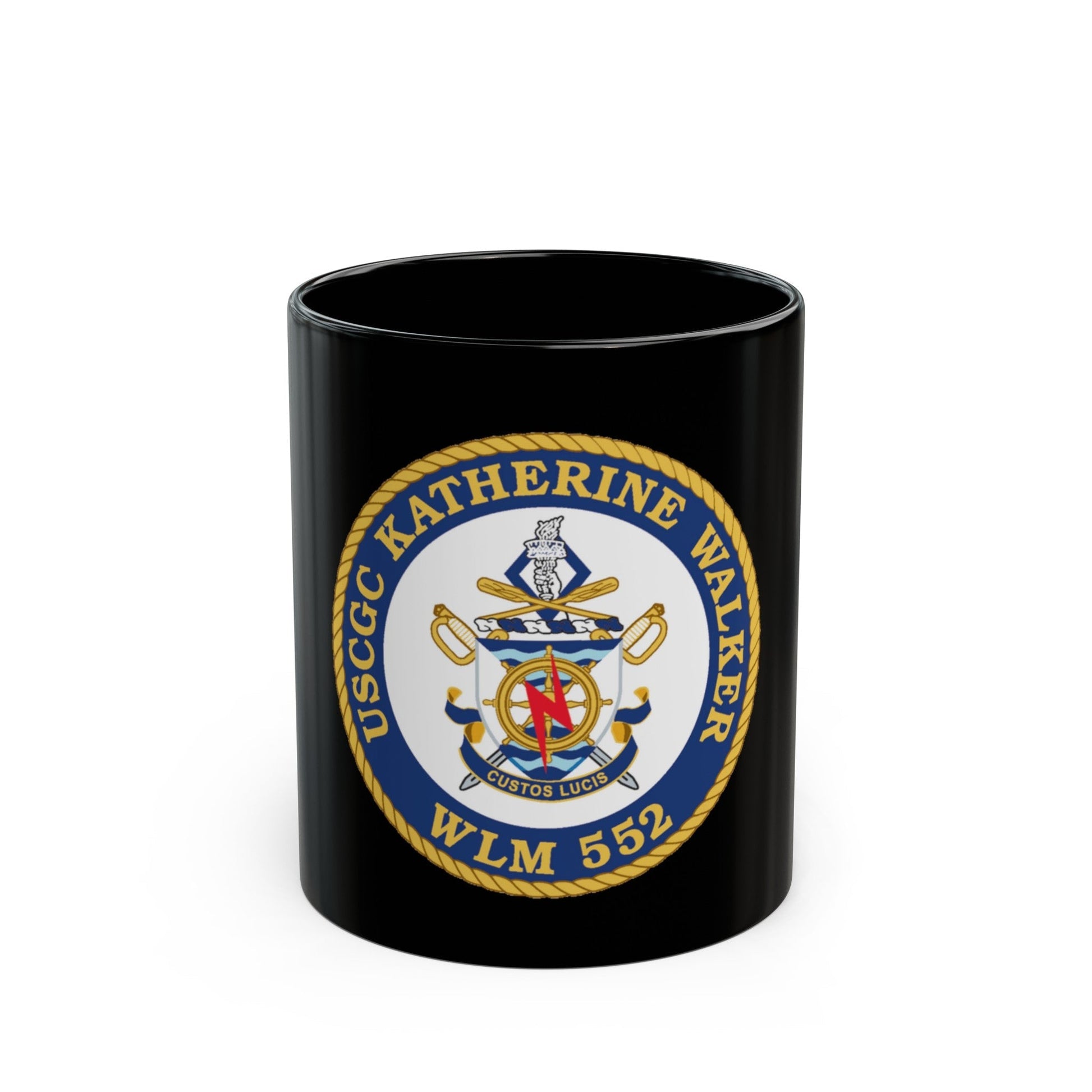 USCGC Kathrine Walker WLM 552 (U.S. Coast Guard) Black Coffee Mug-11oz-The Sticker Space