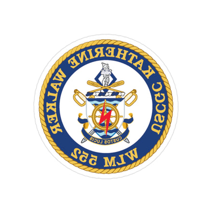 USCGC Kathrine Walker WLM 552 (U.S. Coast Guard) REVERSE PRINT Transparent STICKER-2" × 2"-The Sticker Space