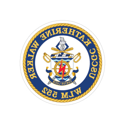 USCGC Kathrine Walker WLM 552 (U.S. Coast Guard) REVERSE PRINT Transparent STICKER-5" × 5"-The Sticker Space