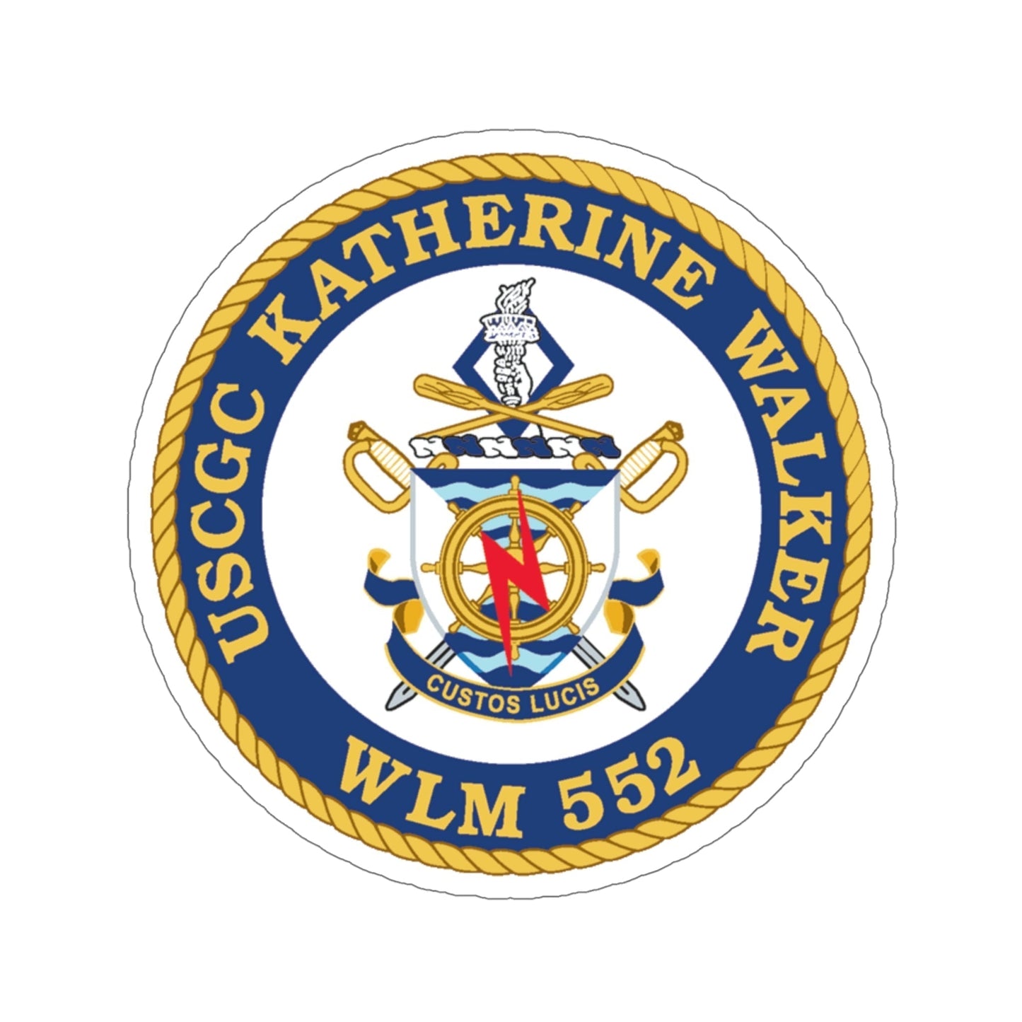 USCGC Kathrine Walker WLM 552 (U.S. Coast Guard) STICKER Vinyl Die-Cut Decal-6 Inch-The Sticker Space