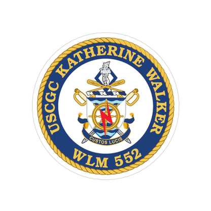 USCGC Kathrine Walker WLM 552 (U.S. Coast Guard) Transparent STICKER Die-Cut Vinyl Decal-3 Inch-The Sticker Space