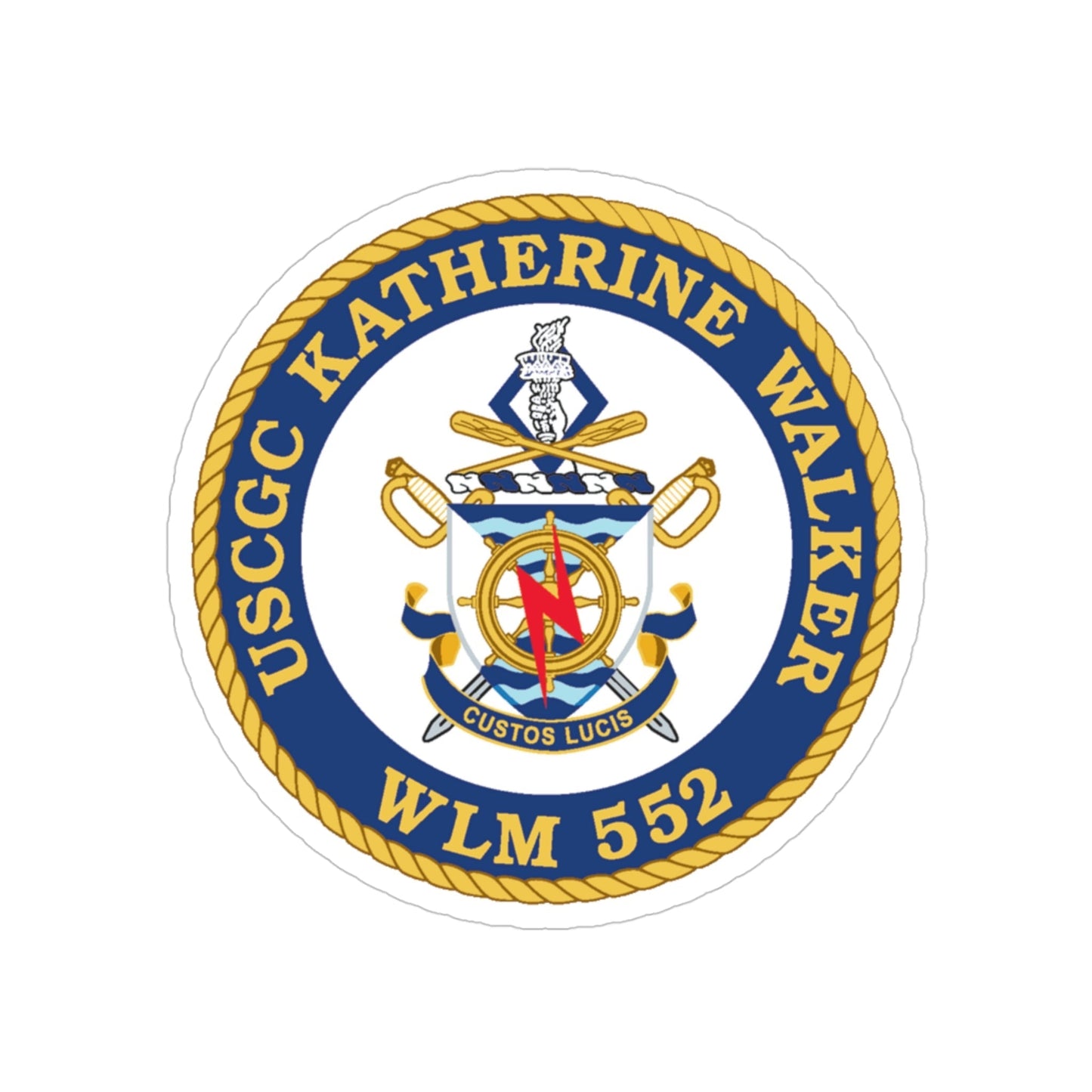 USCGC Kathrine Walker WLM 552 (U.S. Coast Guard) Transparent STICKER Die-Cut Vinyl Decal-4 Inch-The Sticker Space