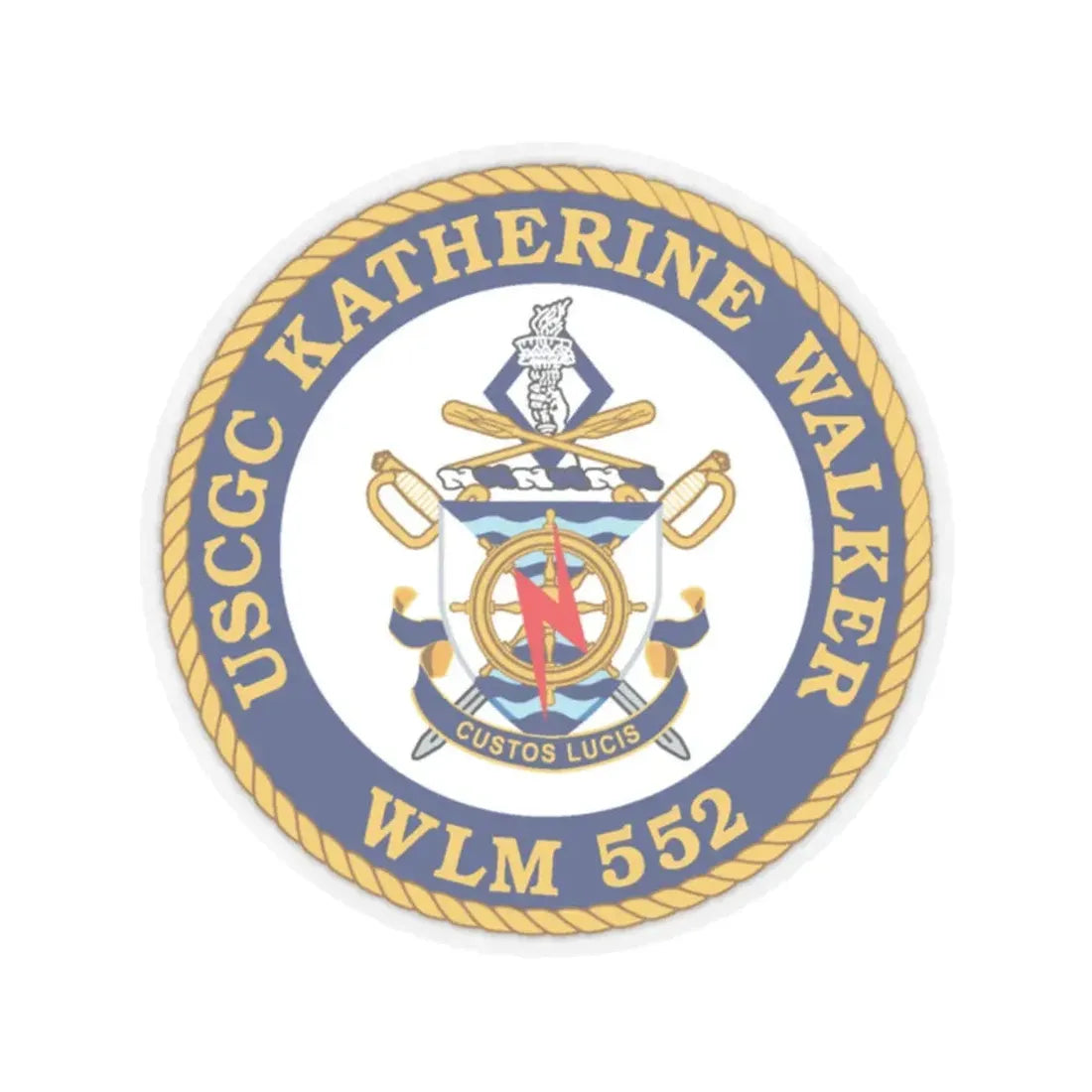 USCGC Kathrine Walker WLM 552 (U.S. Coast Guard) STICKER Vinyl Kiss-Cut Decal 2 Inch Transparent - The Sticker Space