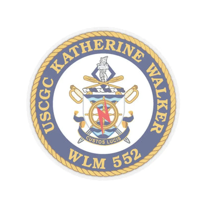 USCGC Kathrine Walker WLM 552 (U.S. Coast Guard) STICKER Vinyl Kiss-Cut Decal 2 Inch Transparent - The Sticker Space