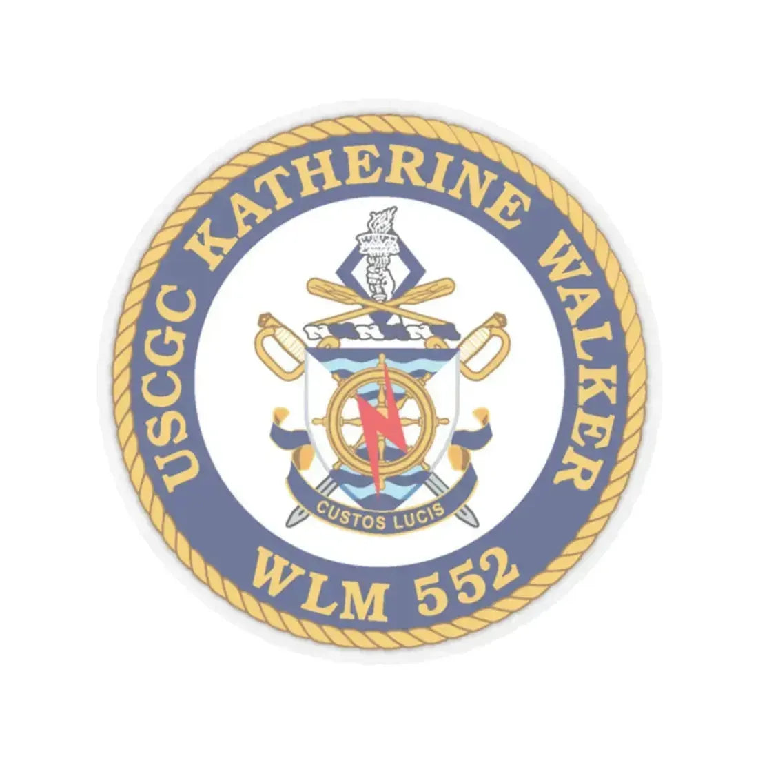USCGC Kathrine Walker WLM 552 (U.S. Coast Guard) STICKER Vinyl Kiss-Cut Decal 2 Inch Transparent - The Sticker Space